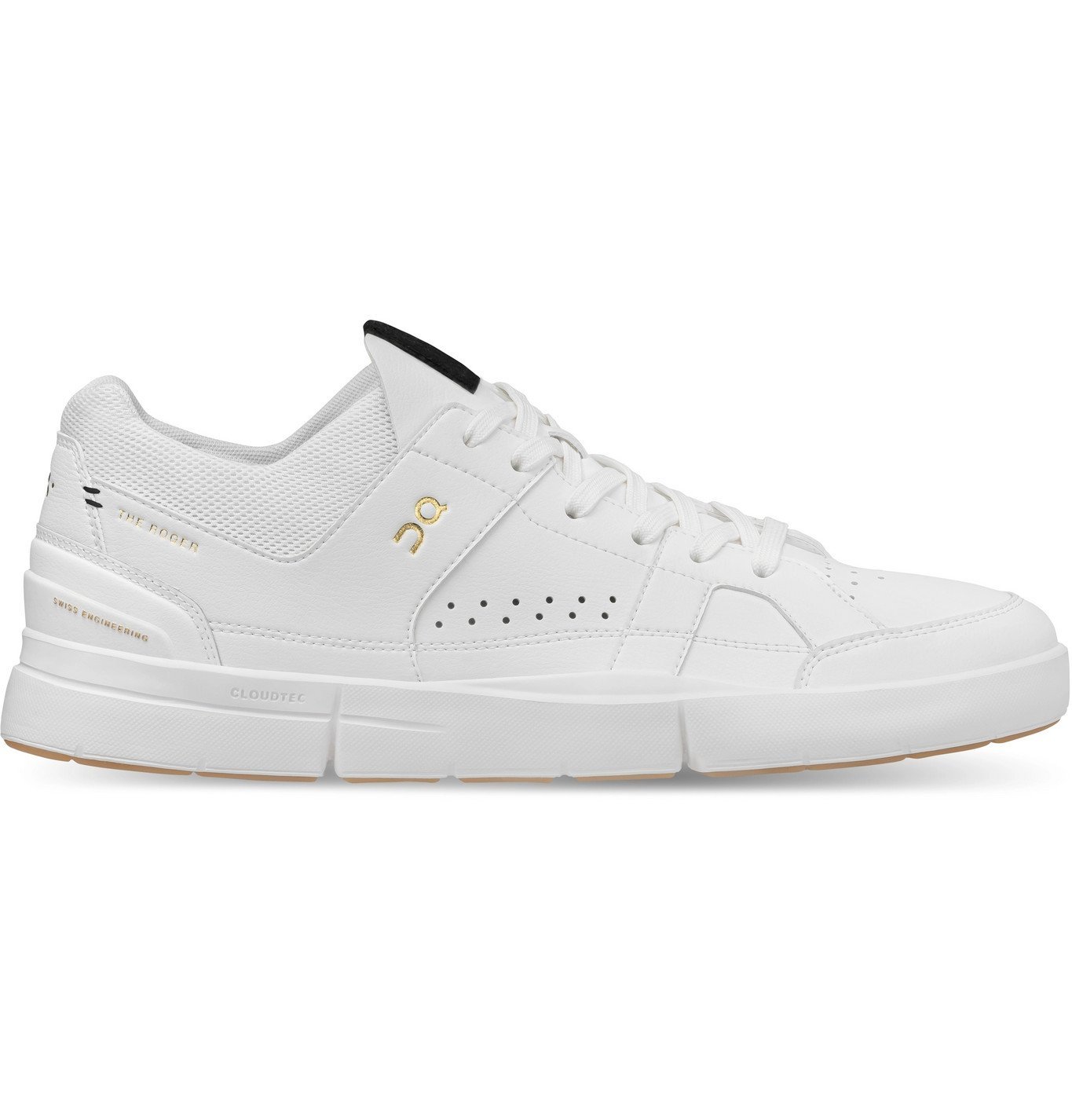 On - The Roger Clubhouse Leather and Mesh Tennis Sneakers - White Onia