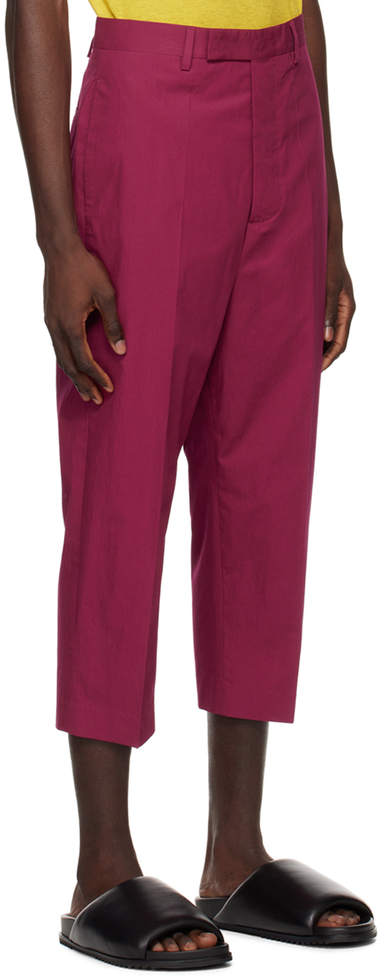 Rick Owens Burgundy Astaires Trousers