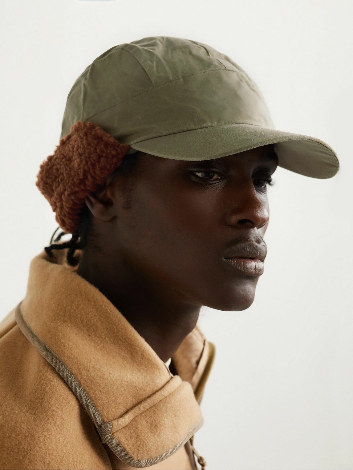 YMC Faux ShearlingTrimmed Organic Cotton Trapper Hat YMC