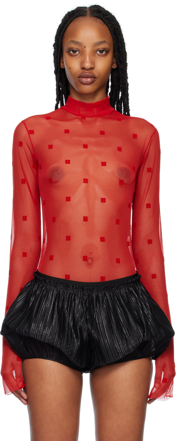 Photo: Givenchy Red 4G Bodysuit