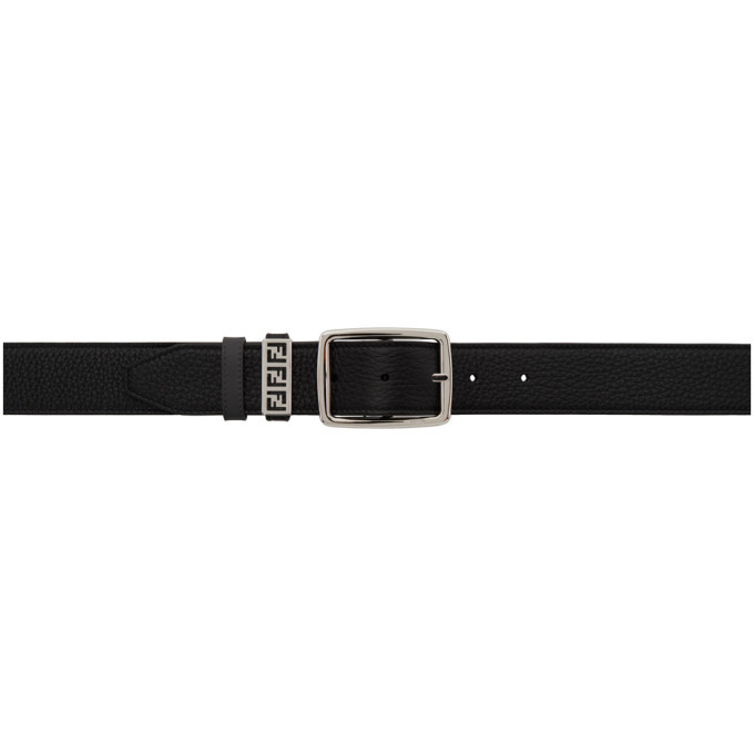 fendi black leather belt