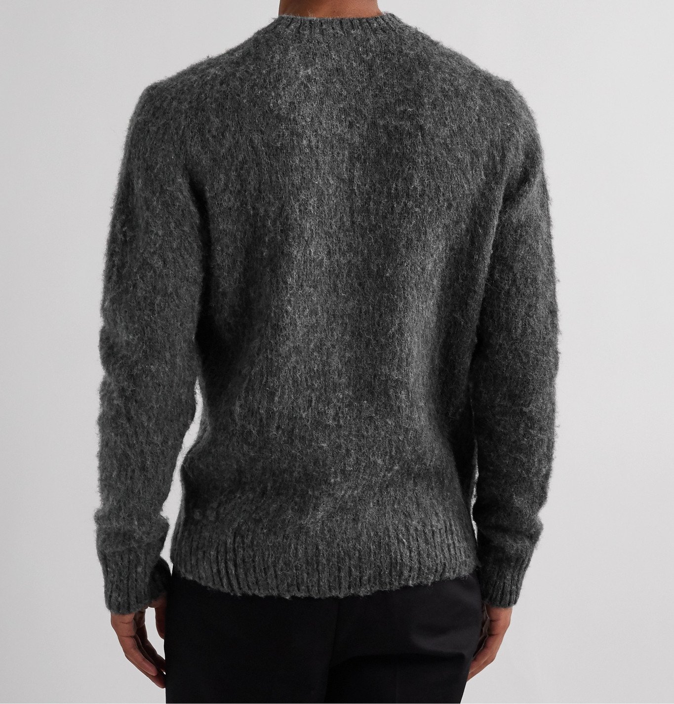 Aspesi - Brushed Shetland Wool Sweater - Gray Aspesi