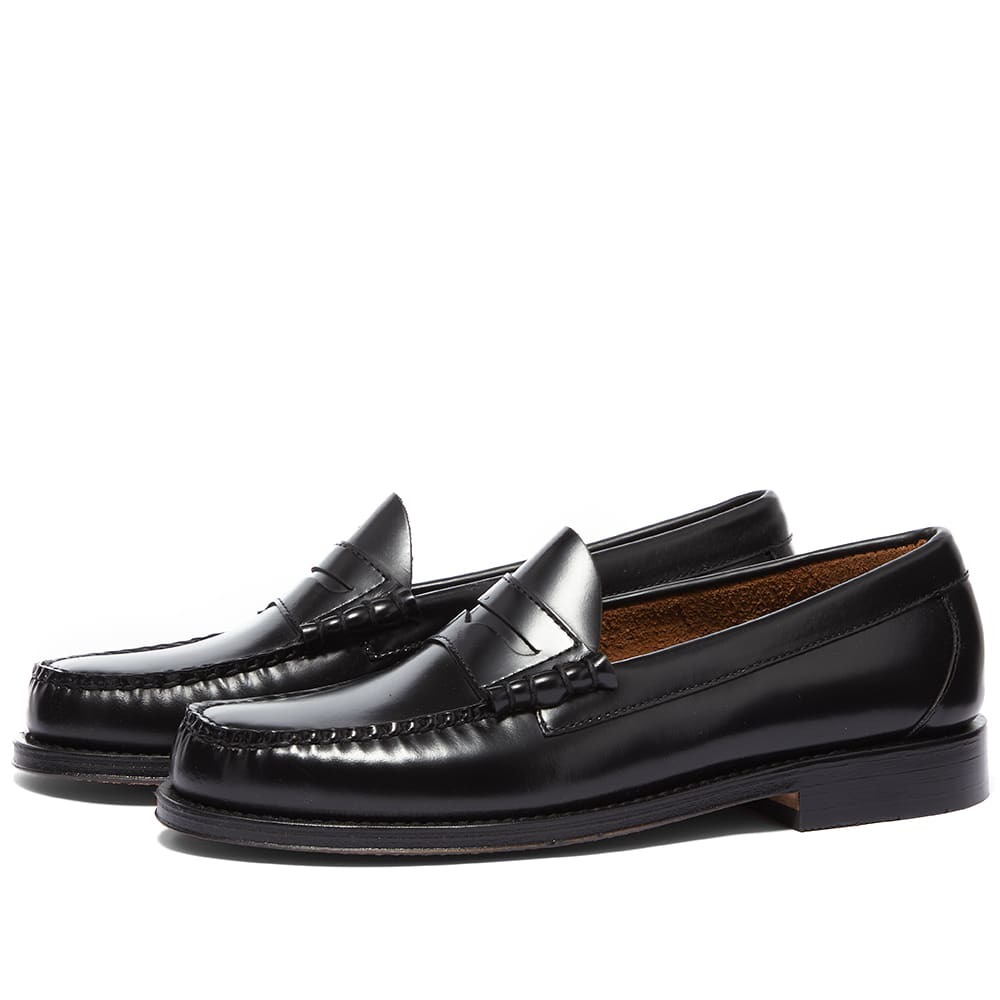 Bass Weejuns Men's Larson Penny Loafer in Black Leather Bass Weejuns