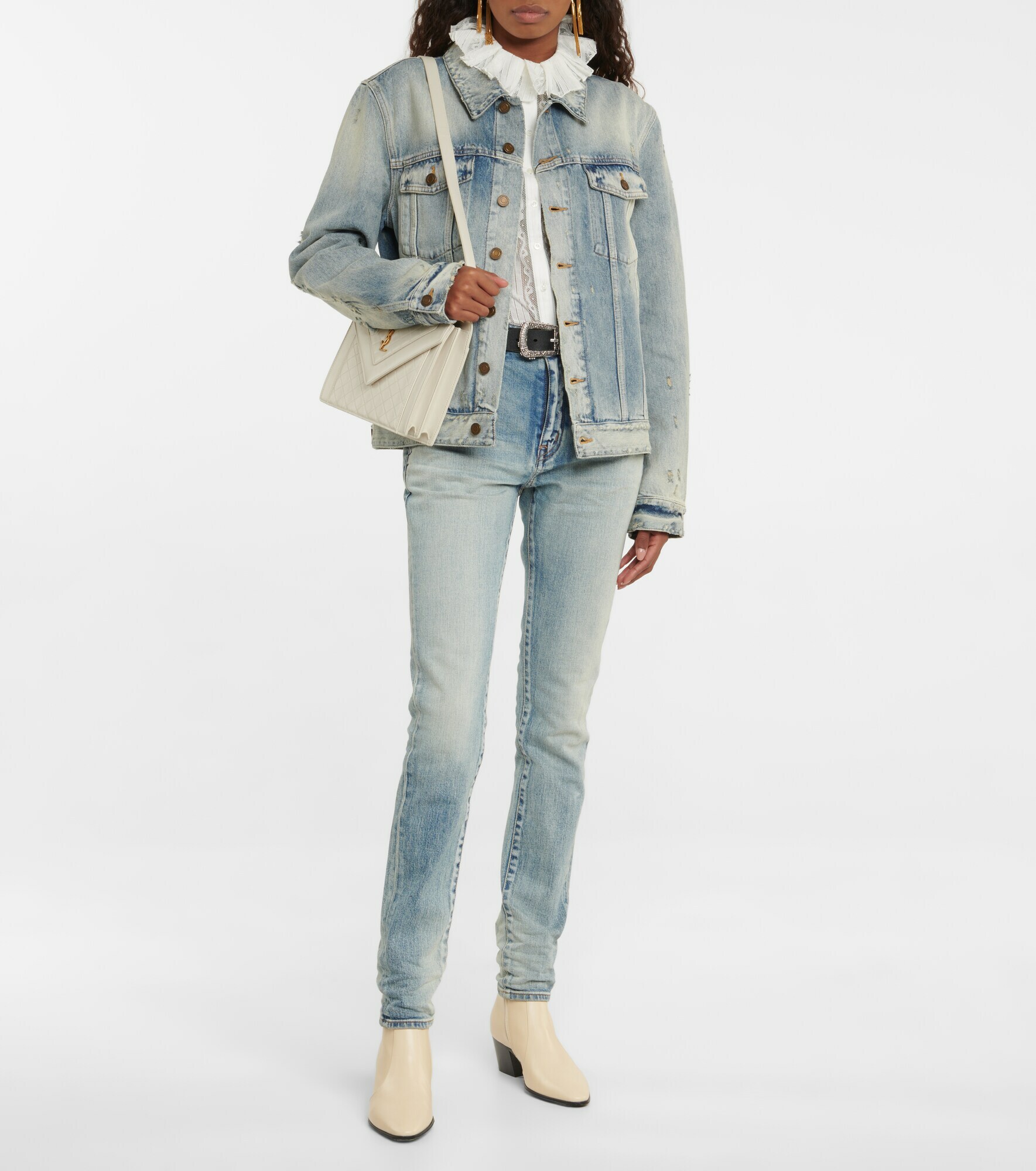 Saint Laurent - Distressed denim jacket Saint Laurent