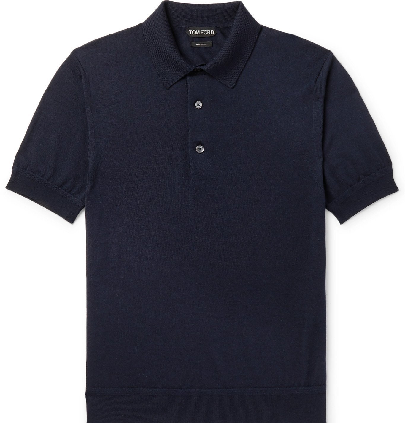 TOM FORD - Cashmere and Silk-Blend Polo Shirt - Blue TOM FORD