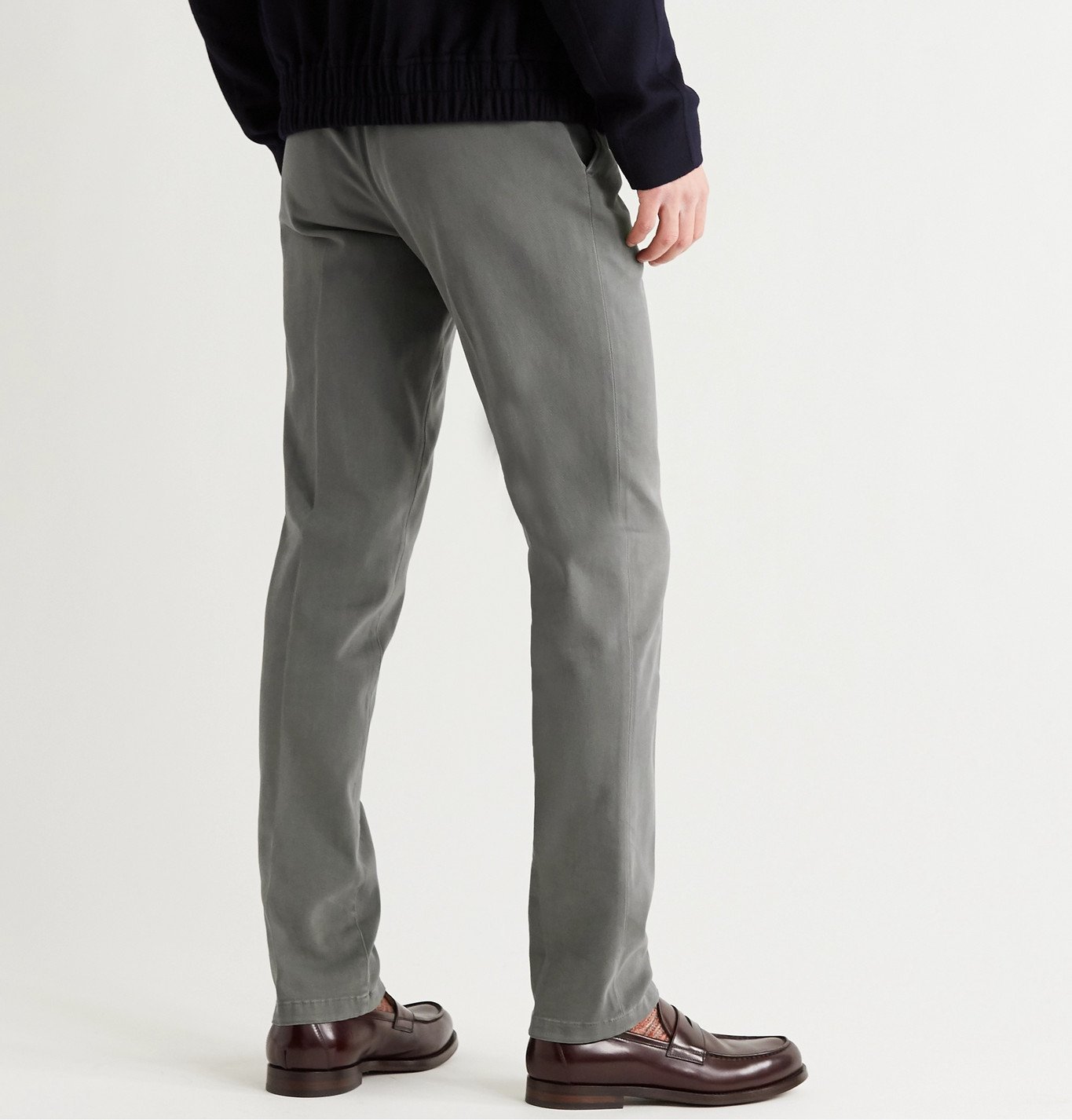 Boglioli - Slim-Fit Cotton-Blend Drill Trousers - Gray Boglioli