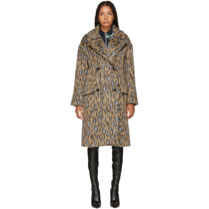 kenzo leopard coat