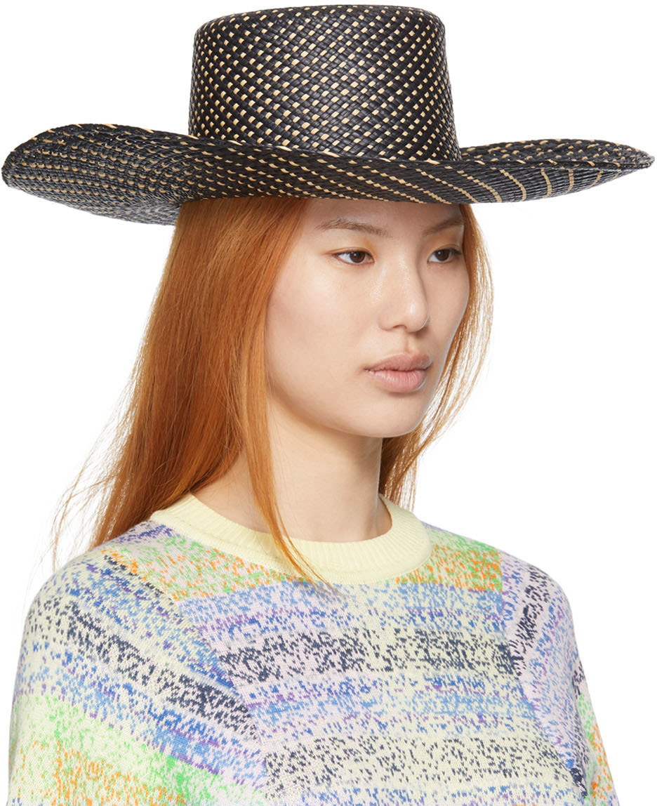 Henrik Vibskov Black Panama Straw Beach Hat Henrik Vibskov