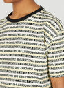 Logo Striped Jacquard T-Shirt in Multicolour