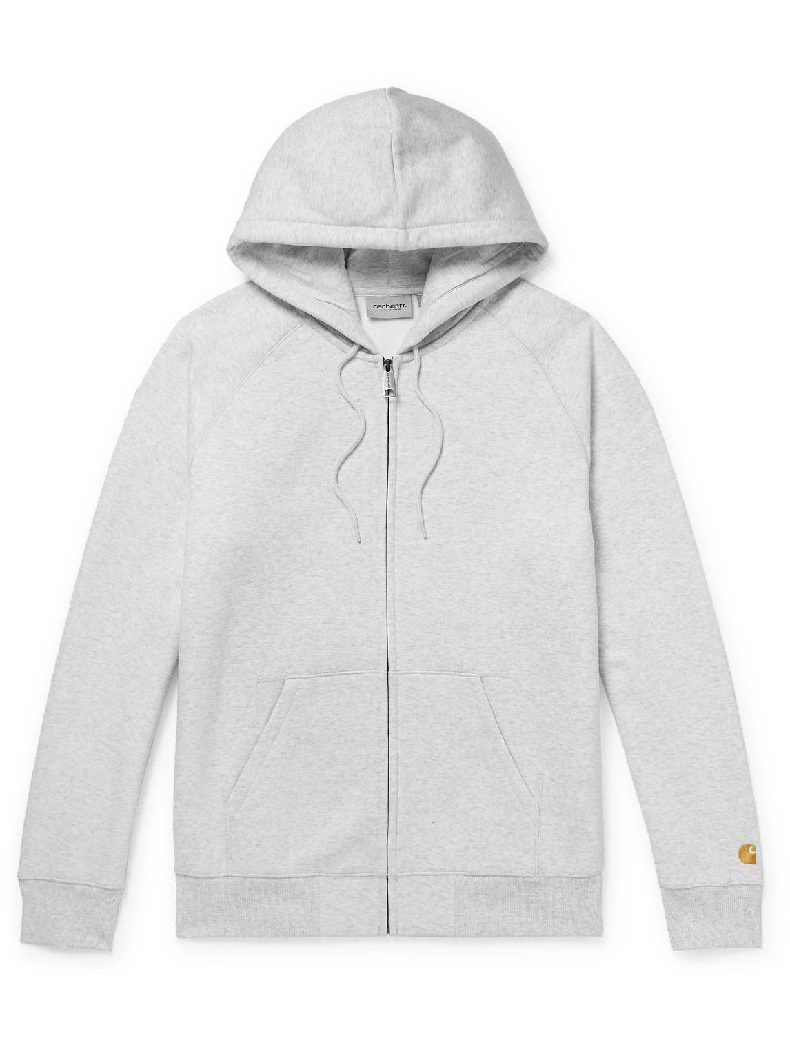 Carhartt WIP - Chase Logo-Embroidered Cotton-Blend Jersey Zip-Up Hoodie ...