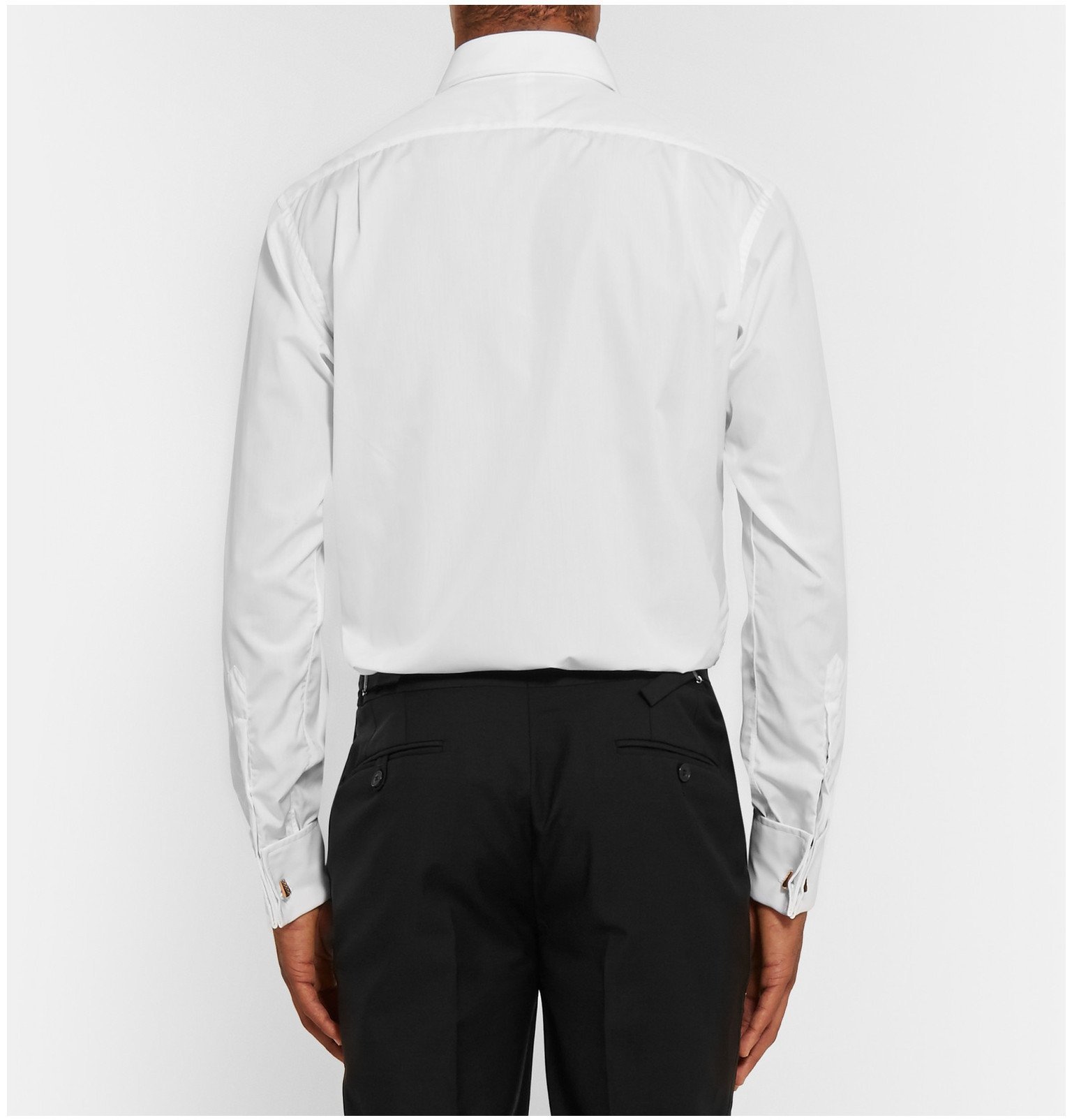 White Sea Island Cotton Tuxedo Shirt 