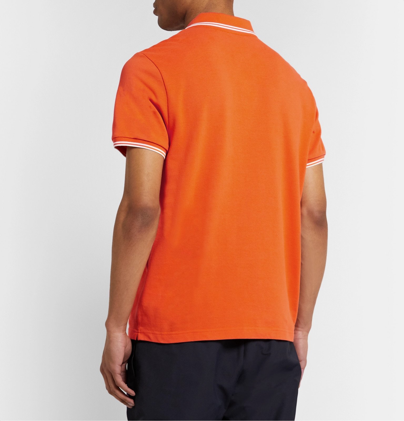 moncler polo shirt orange