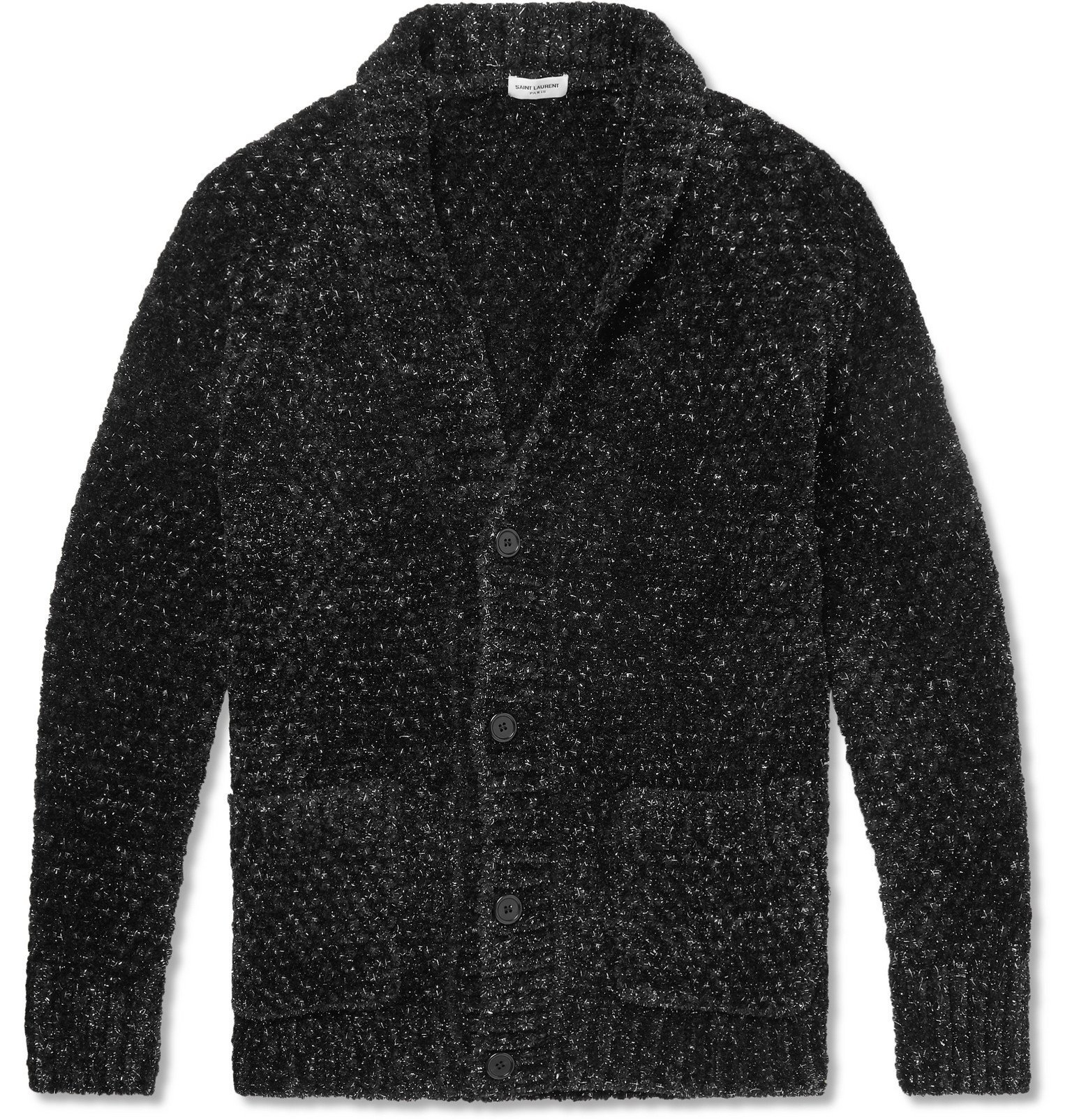 chenille cardigan black