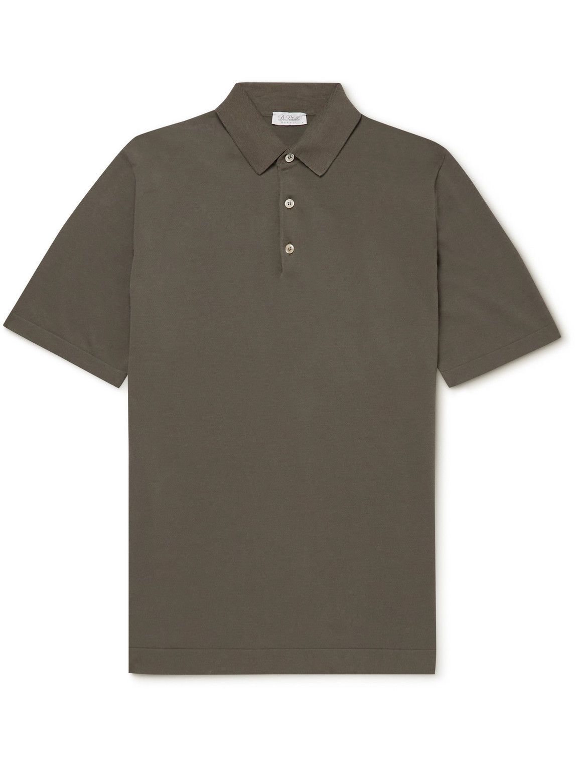 De Petrillo - Cotton-Jersey Polo Shirt - Brown De Petrillo