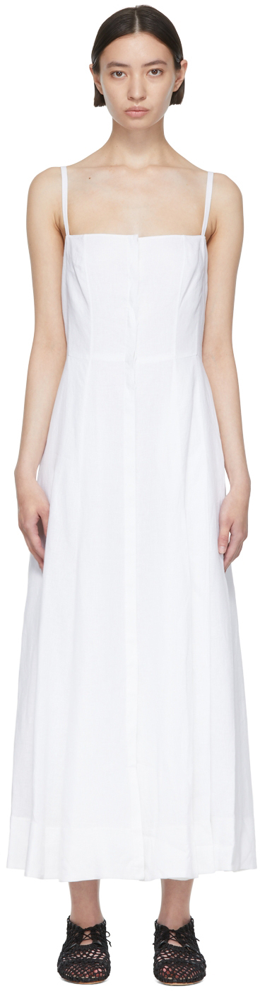 Gabriela Hearst White Margritte Midi Dress Gabriela Hearst