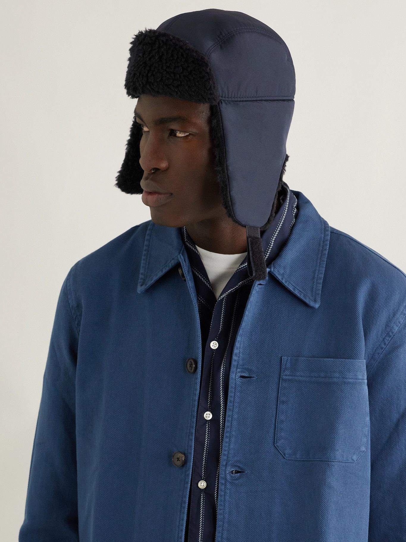 Faux Shearling Trapper Hat 