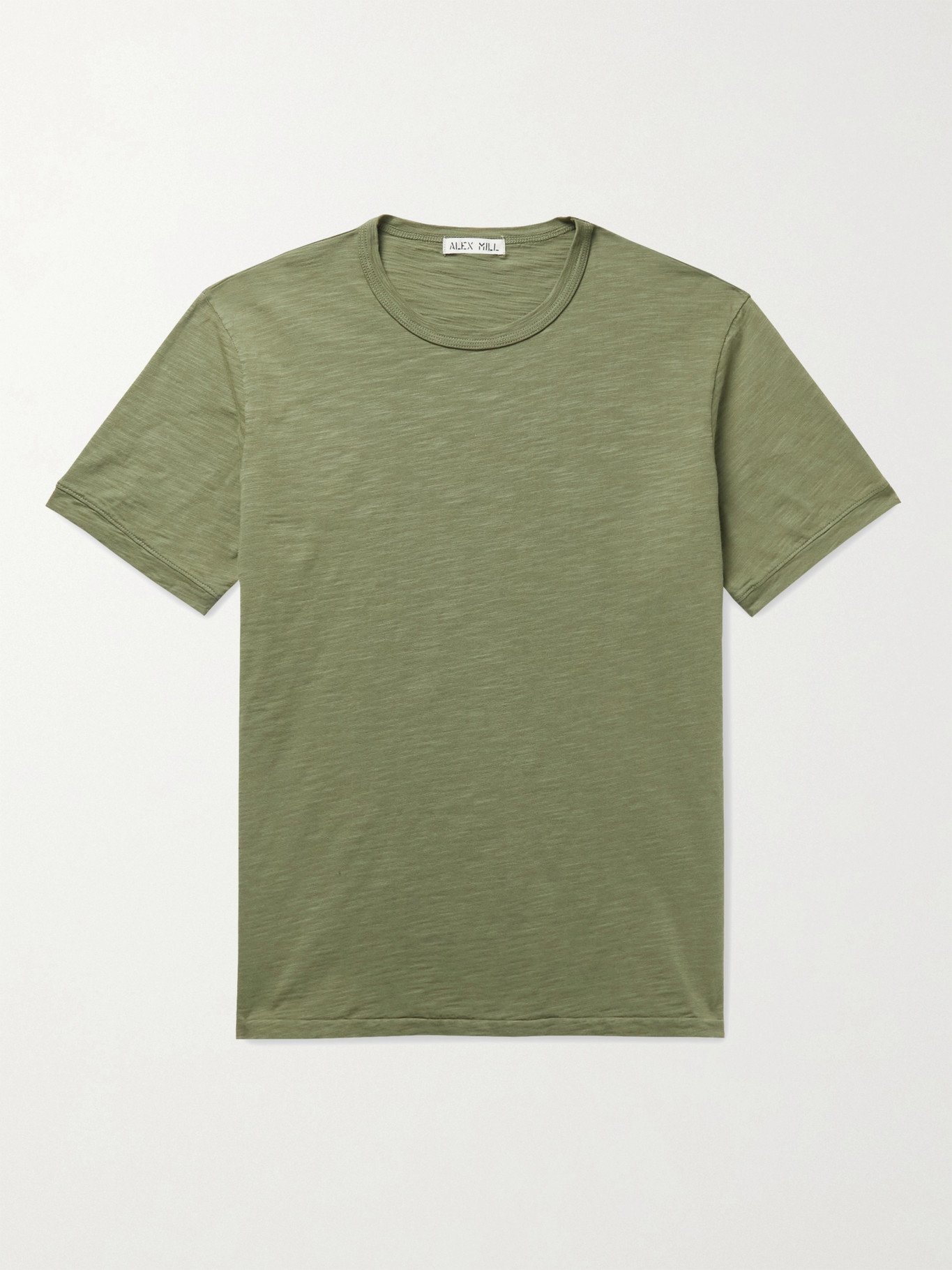 ALEX MILL - Standard Slim-Fit Slub Cotton-Jersey T-Shirt - Green Alex Mill