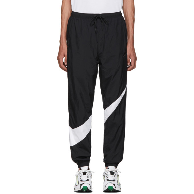 Nike Black and White Swoosh Track Pants 