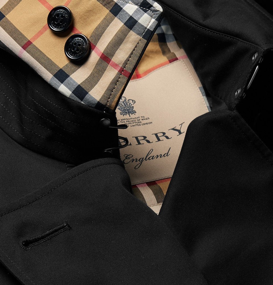 Burberry - Kensington Cotton-Gabardine Trench Coat - Men - Black Burberry