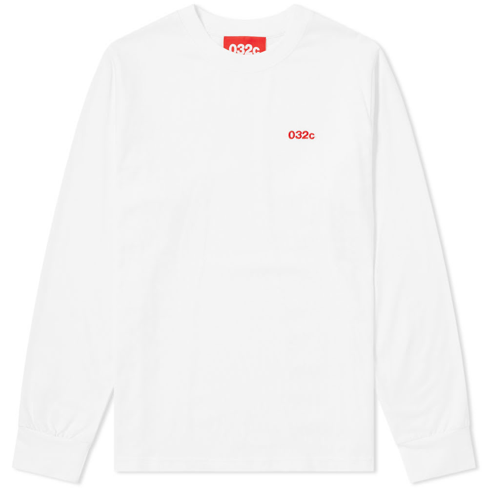 032c Long Sleeve Classic Embroidered Logo Tee