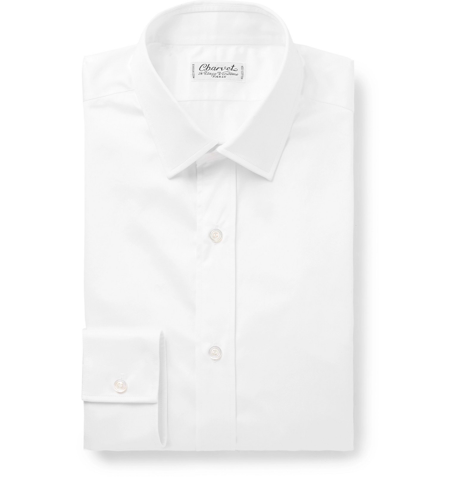 Charvet - White Cotton-Satin Shirt 