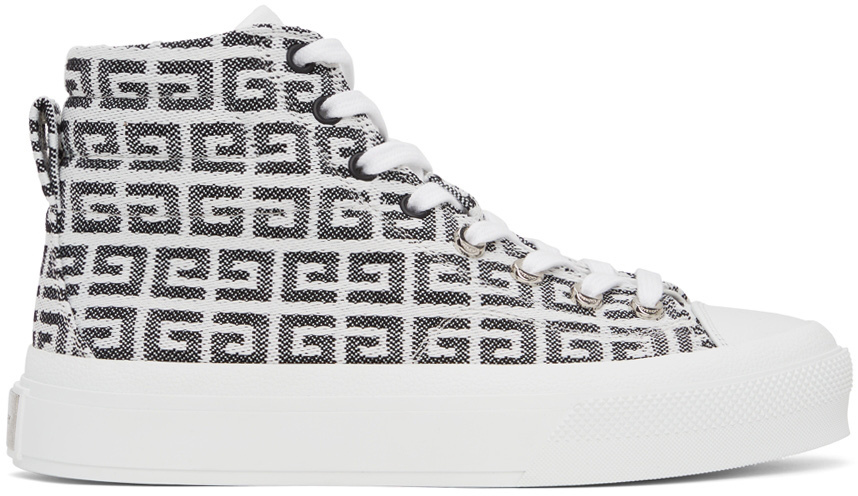 Givenchy White 4G Jacquard City Sneakers Givenchy