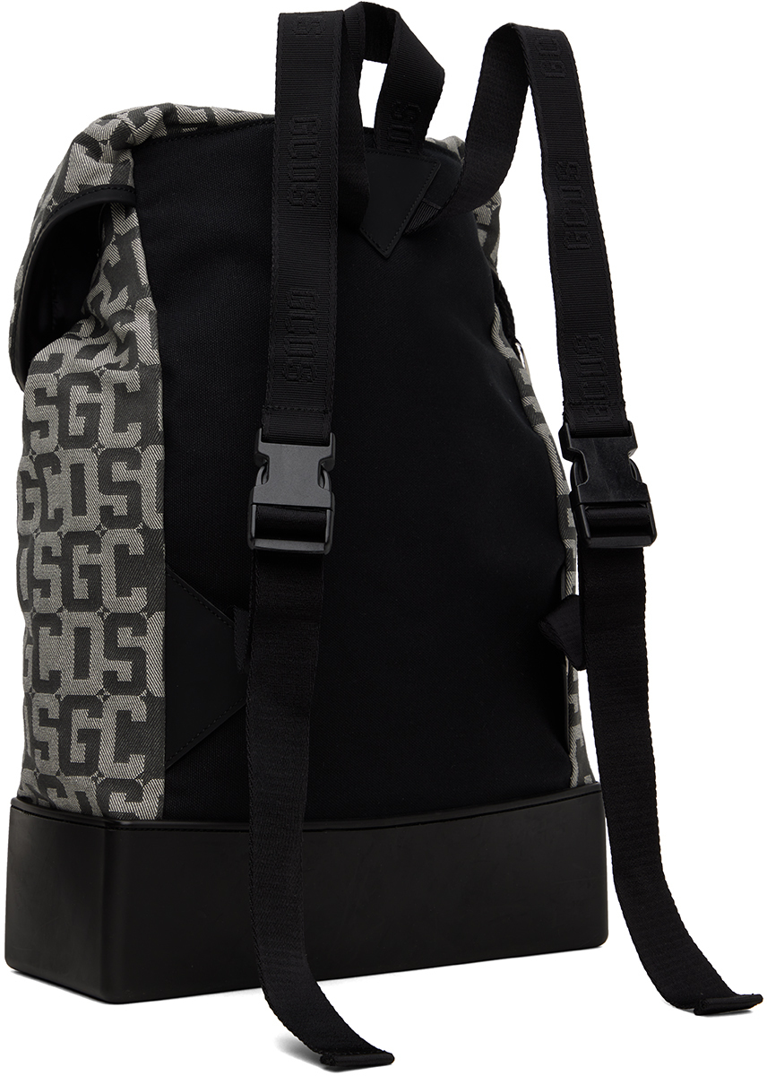 GCDS Black Monogram Backpack GCDS