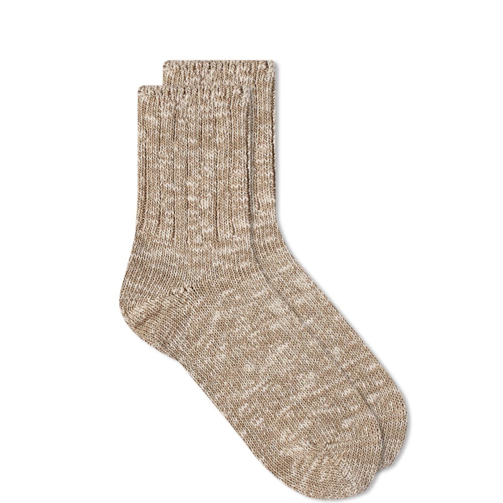 RoToTo Low Gauge Slub Ankle Sock in Beige RoToTo