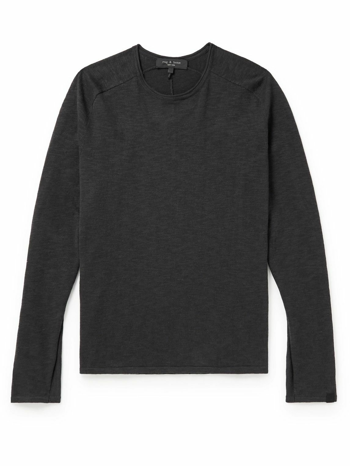 Photo: Rag & Bone - Nelson Cotton and Linen-Blend Sweater - Gray