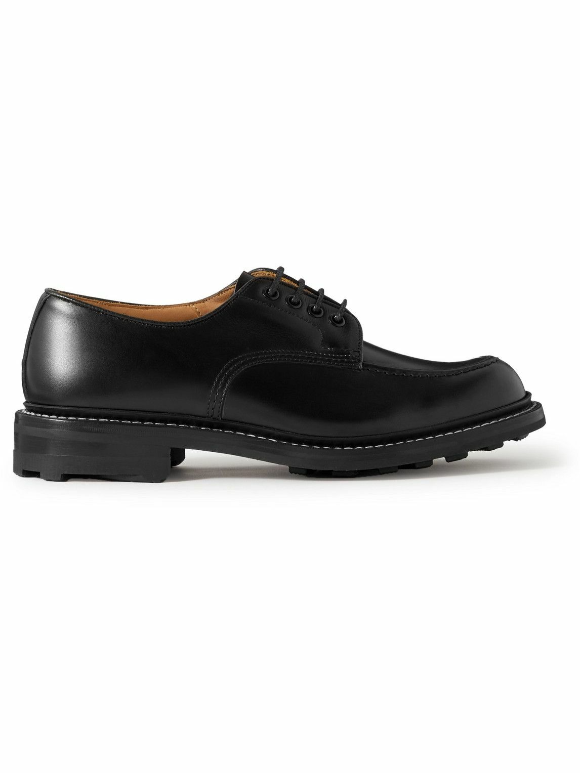 Photo: Tricker's - Heath Leather Derby Shoes - Black