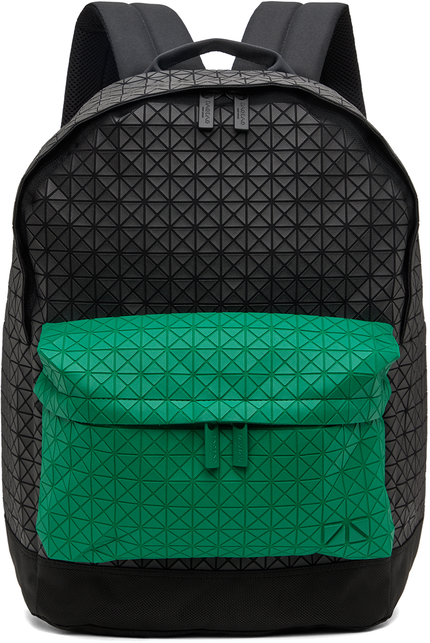 Bao Bao Issey Miyake Black & Green Daypack Backpack Bao Bao Issey Miyake