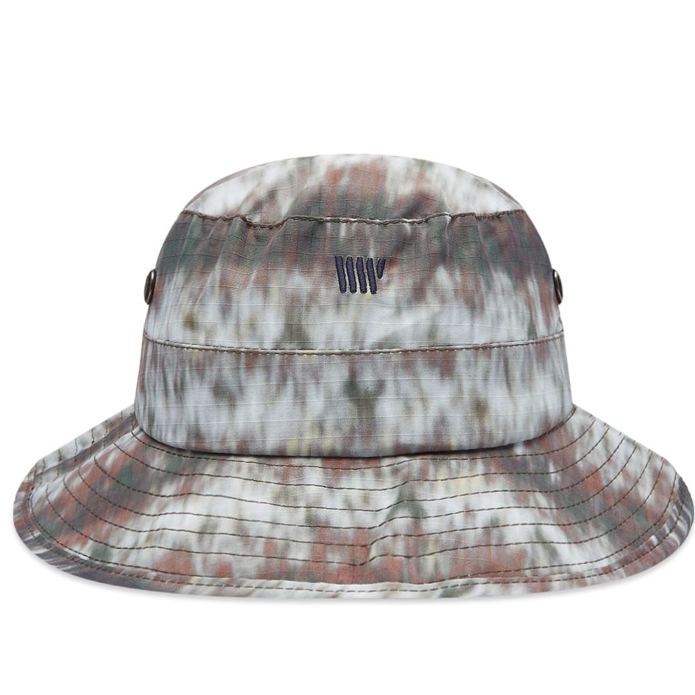 Wood Wood Men's Distorted Stripe Bucket Hat in Dark Green Wood Wood