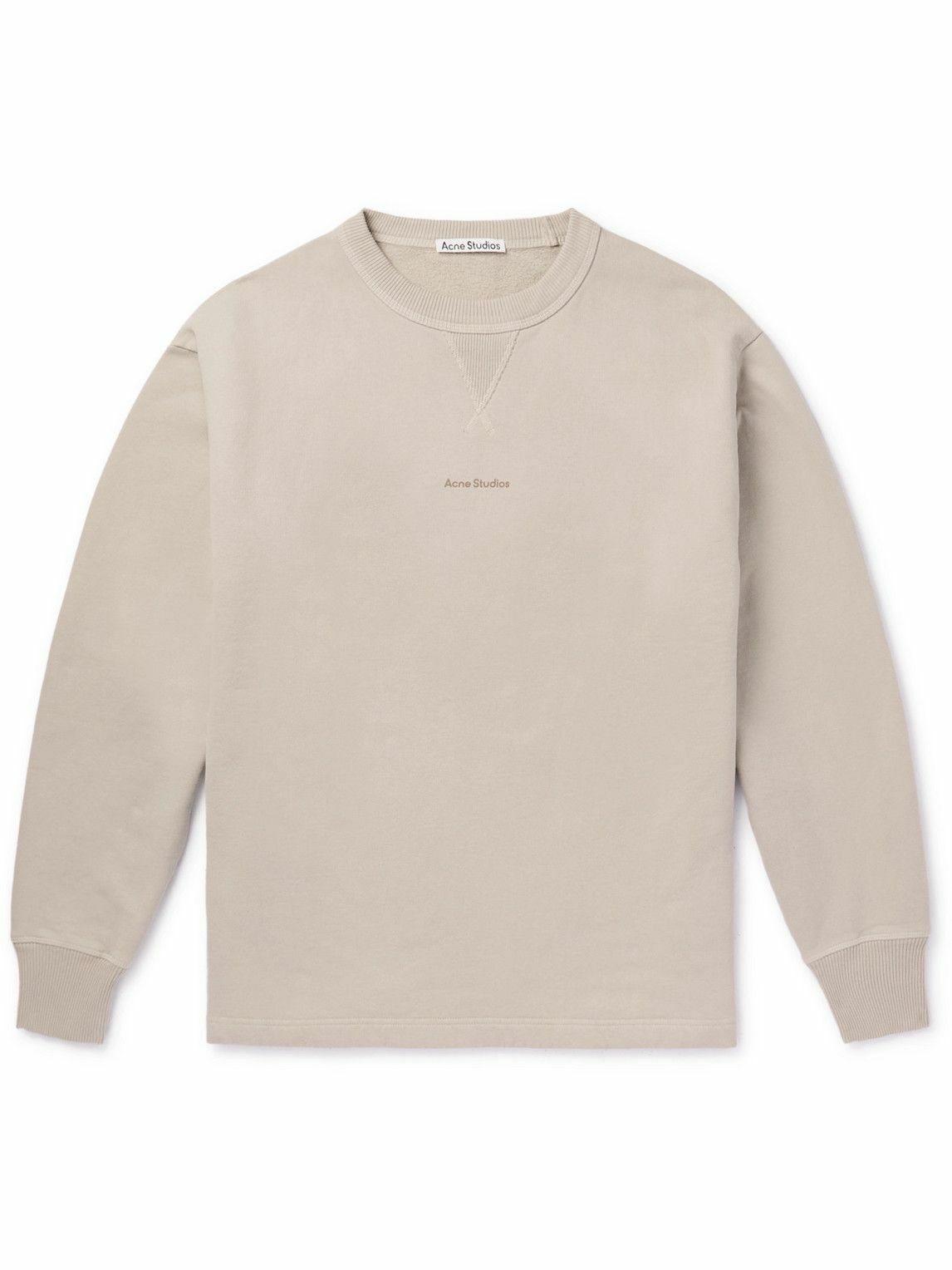 Acne Studios - Logo-Print Cotton-Jersey Sweatshirt - Gray Acne Studios