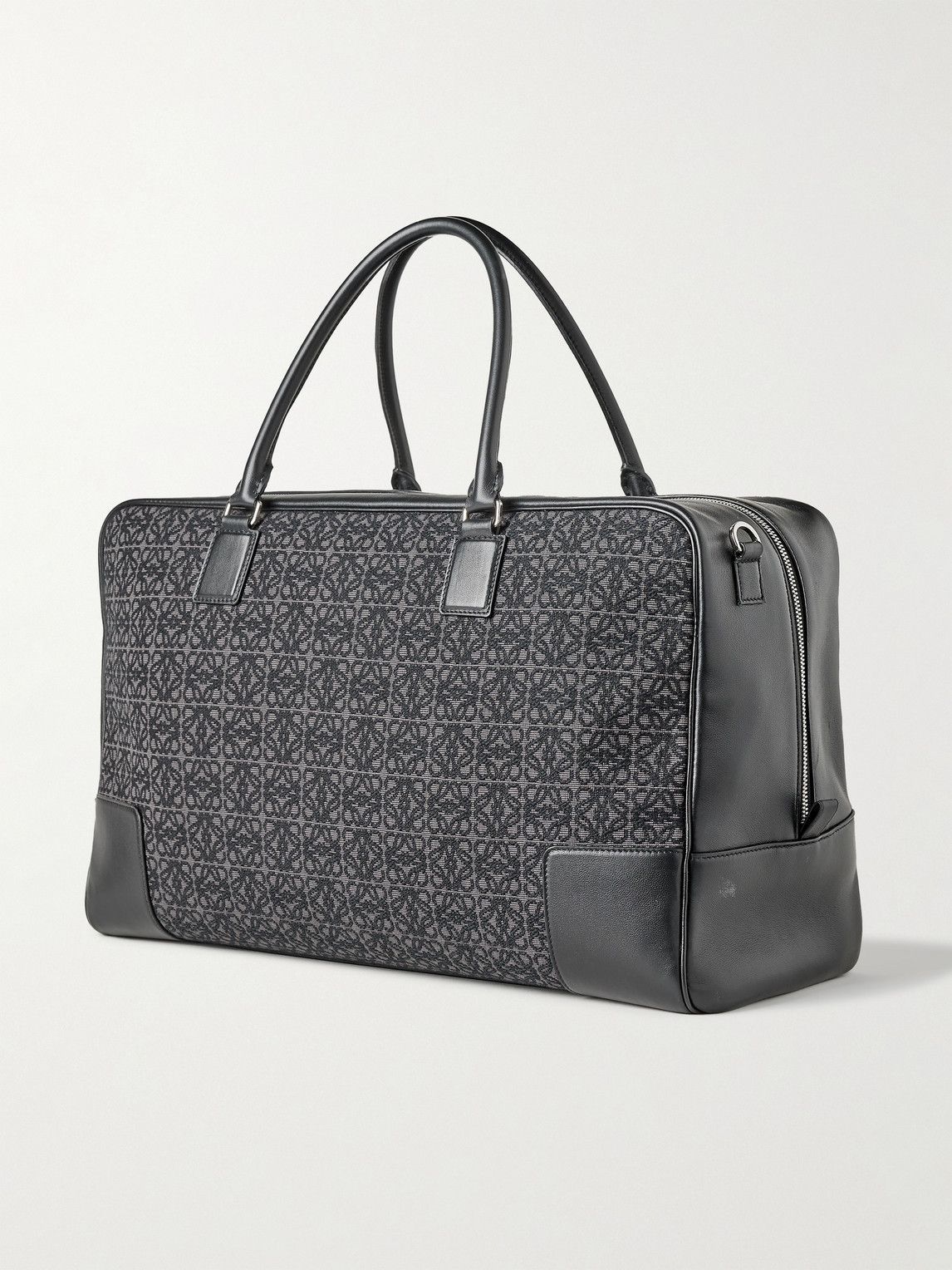 loewe leather-trimmed canvas holdall