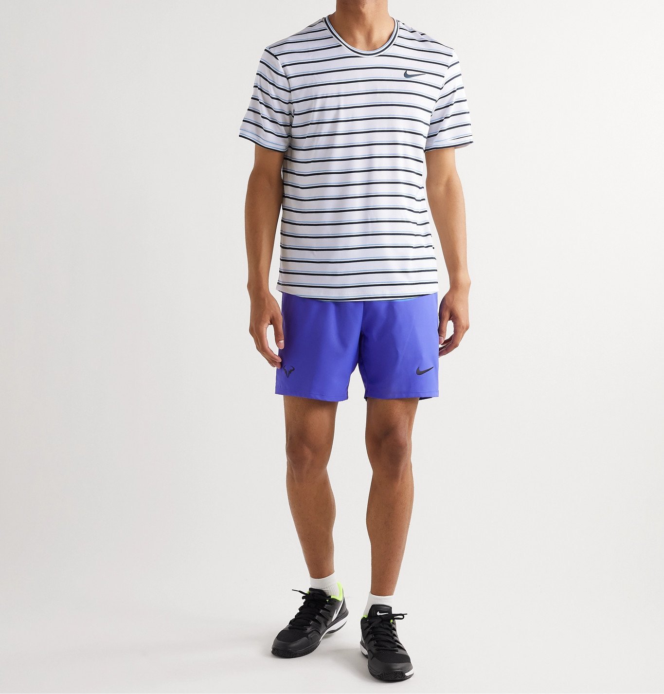 Nike Tennis - NikeCourt Striped Dri-FIT Tennis T-Shirt - White 