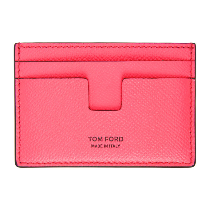TOM FORD Pink T-Line Classic Card Holder TOM FORD