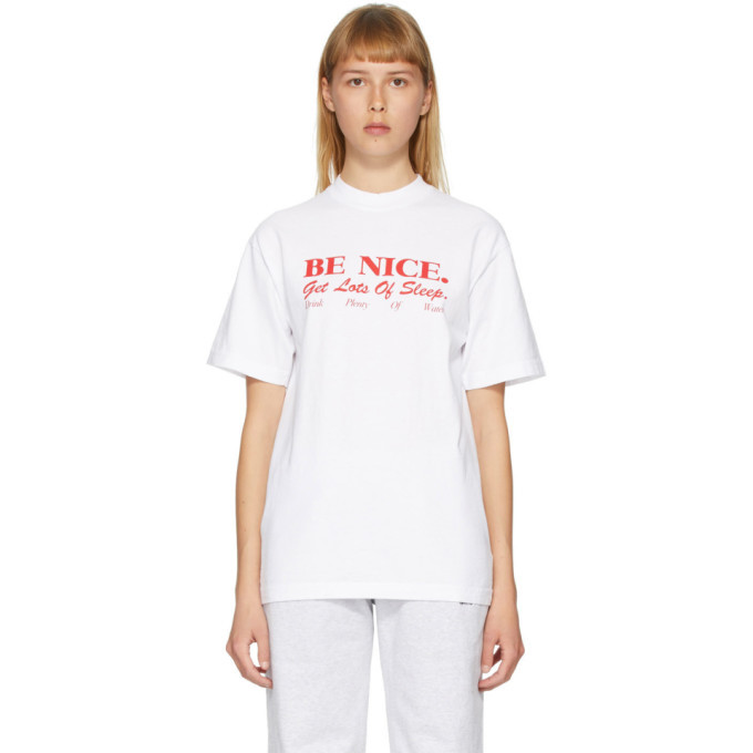 Sporty and Rich White Be Nice T-Shirt Sporty & Rich