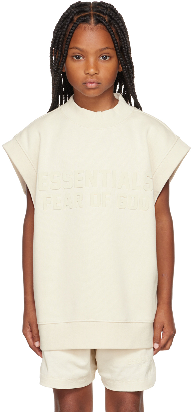 Essentials Kids Off-White Mock Neck Vest Essentials