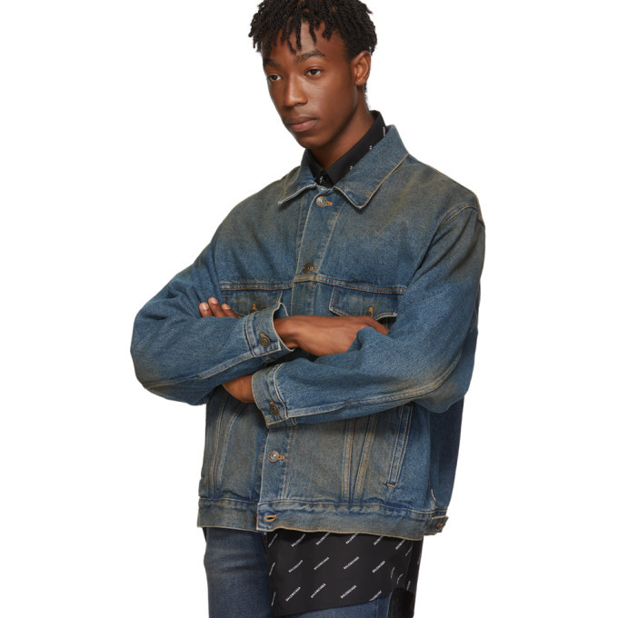 Balenciaga Blue Denim Signature Big Fit 