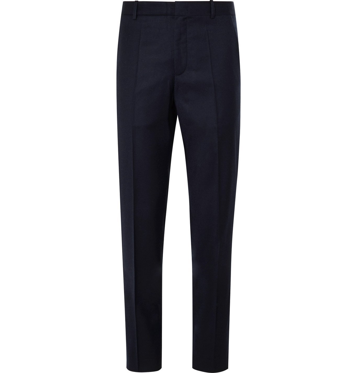 slim wool flannel suit trouser