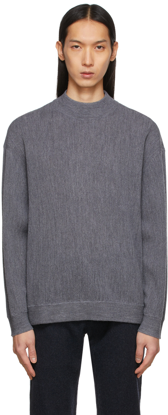 YMC Grey Merino Wool Montland Turtleneck YMC