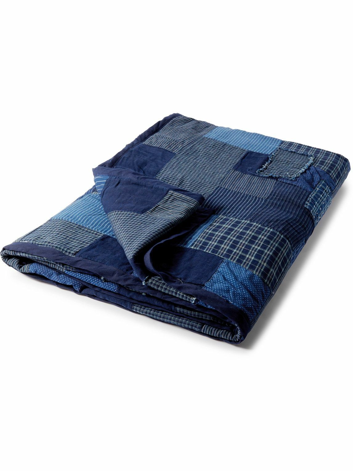 RRL Quilted Patchwork Cotton and LinenBlend Blanket RRL