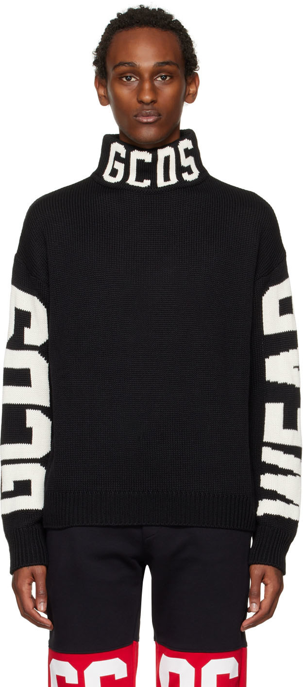 GCDS Black Wool Turtleneck GCDS