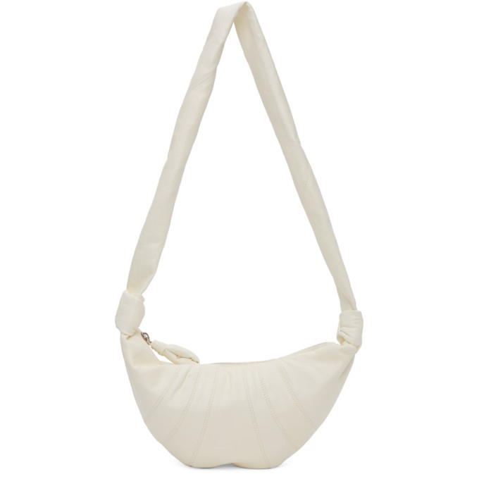Lemaire White Small Lambskin Croissant Bag Lemaire