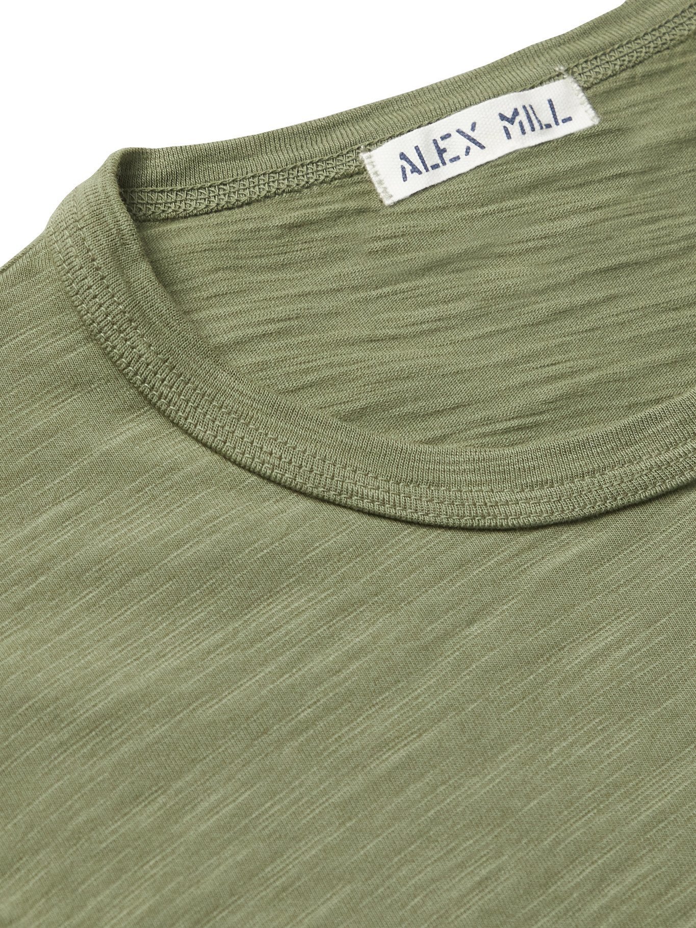 ALEX MILL - Standard Slim-Fit Slub Cotton-Jersey T-Shirt - Green Alex Mill