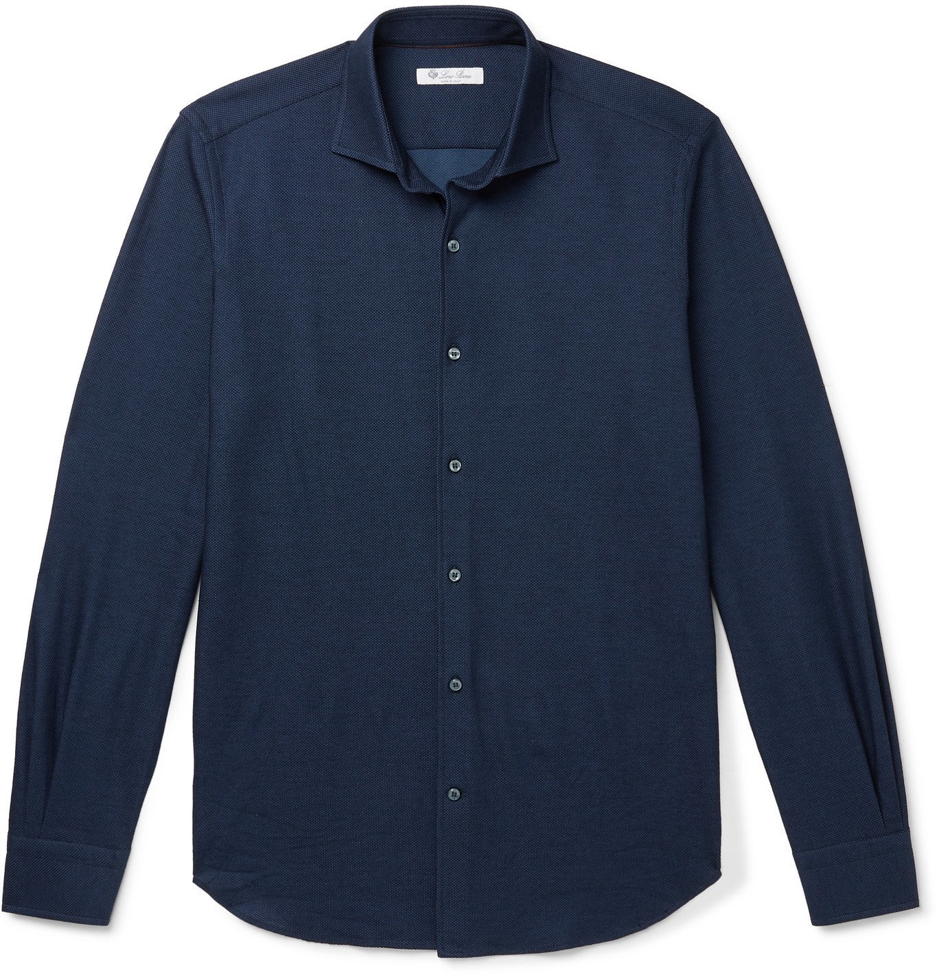 Loro Piana - Slim-Fit Cutaway Collar Cotton-Piqué Shirt - Unknown Loro ...