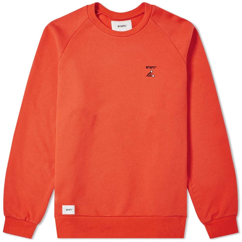 WTAPS Crack 01 Crew Sweat Orange WTAPS