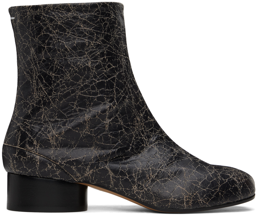 Maison Margiela Black Calf Leather Bos Taurus Ankle Boots main image 1