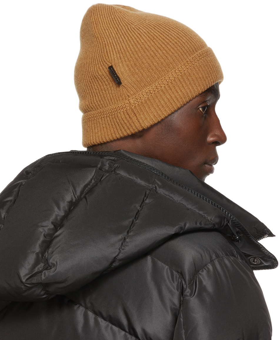 TOM FORD Brown Cashmere Beanie TOM FORD