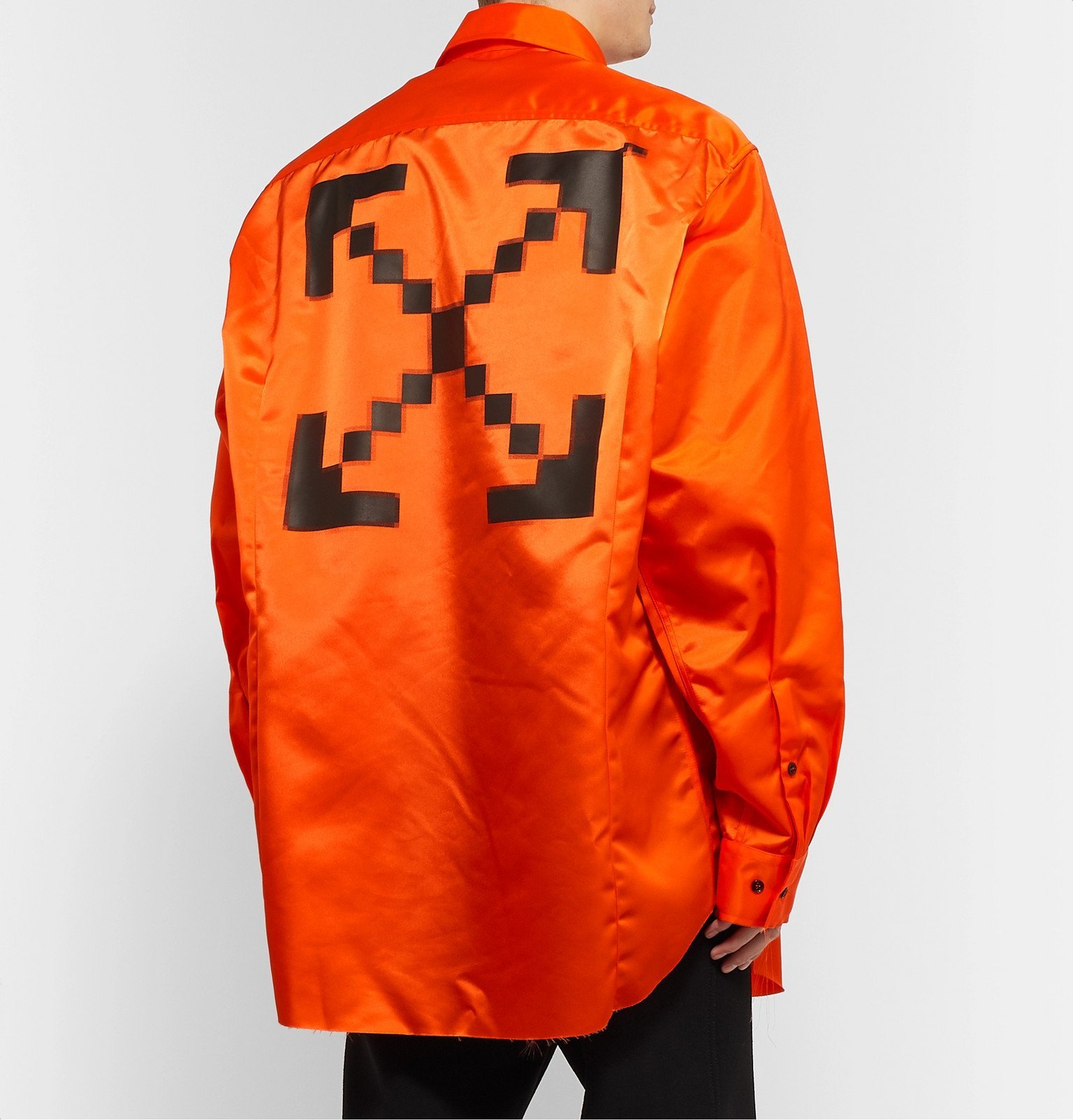 OffWhite Oversized LogoAppliquéd Nylon Shirt Orange OffWhite
